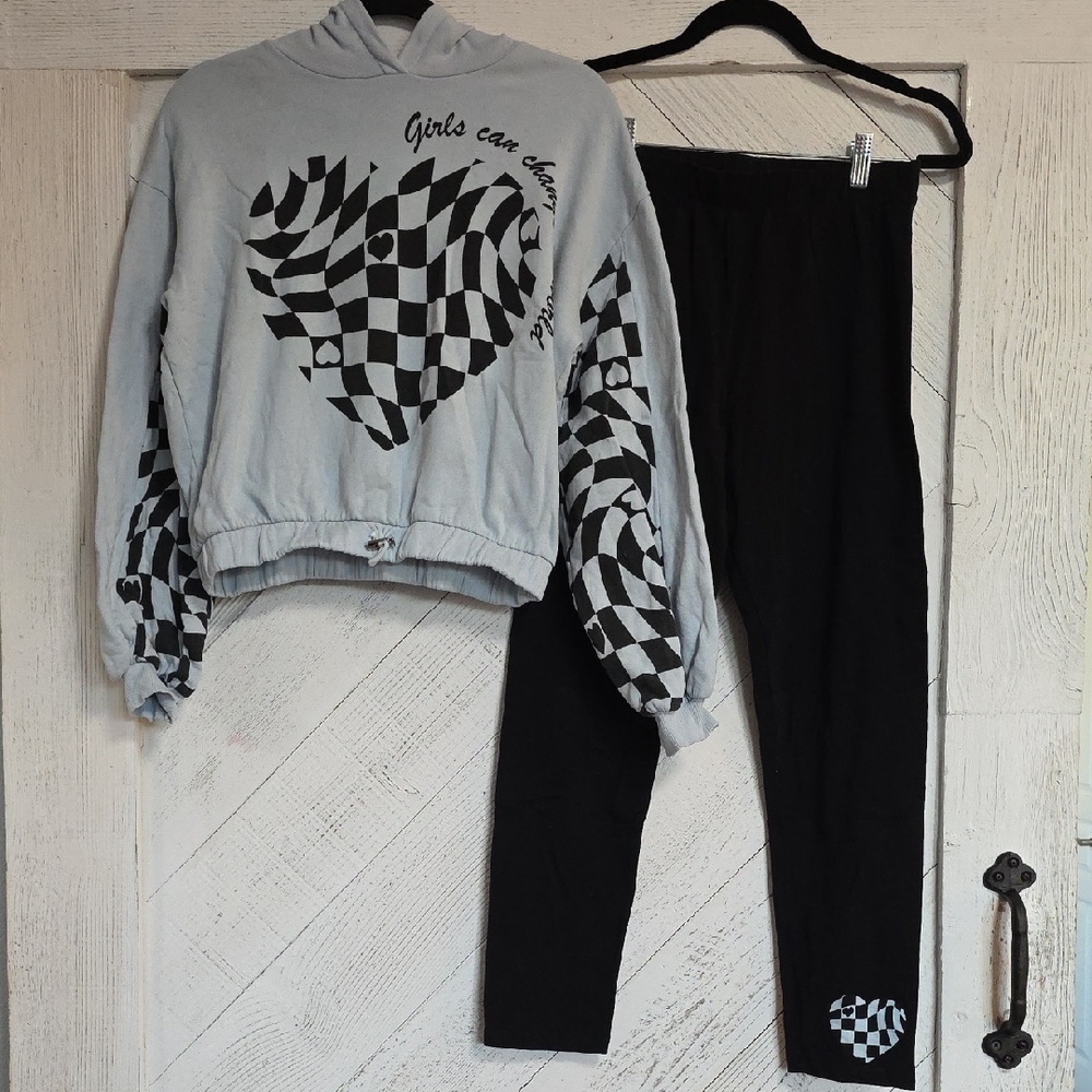 River Island Gray and Black Kids Matching Set